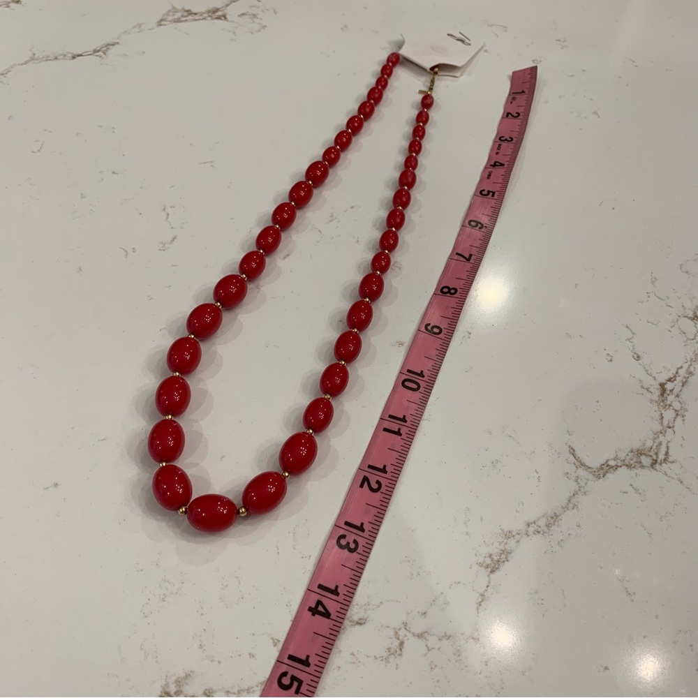 Vintage* 1980’s Pair of  Red & GreenBeaded Necklaces Perfectly Festive! - Picture 8 of 9
